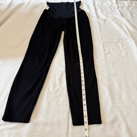 Spanx Medium Black Maternity Leggings Skinny Pants ~ Stretch High Waist Slimming - Picture 7 of 9